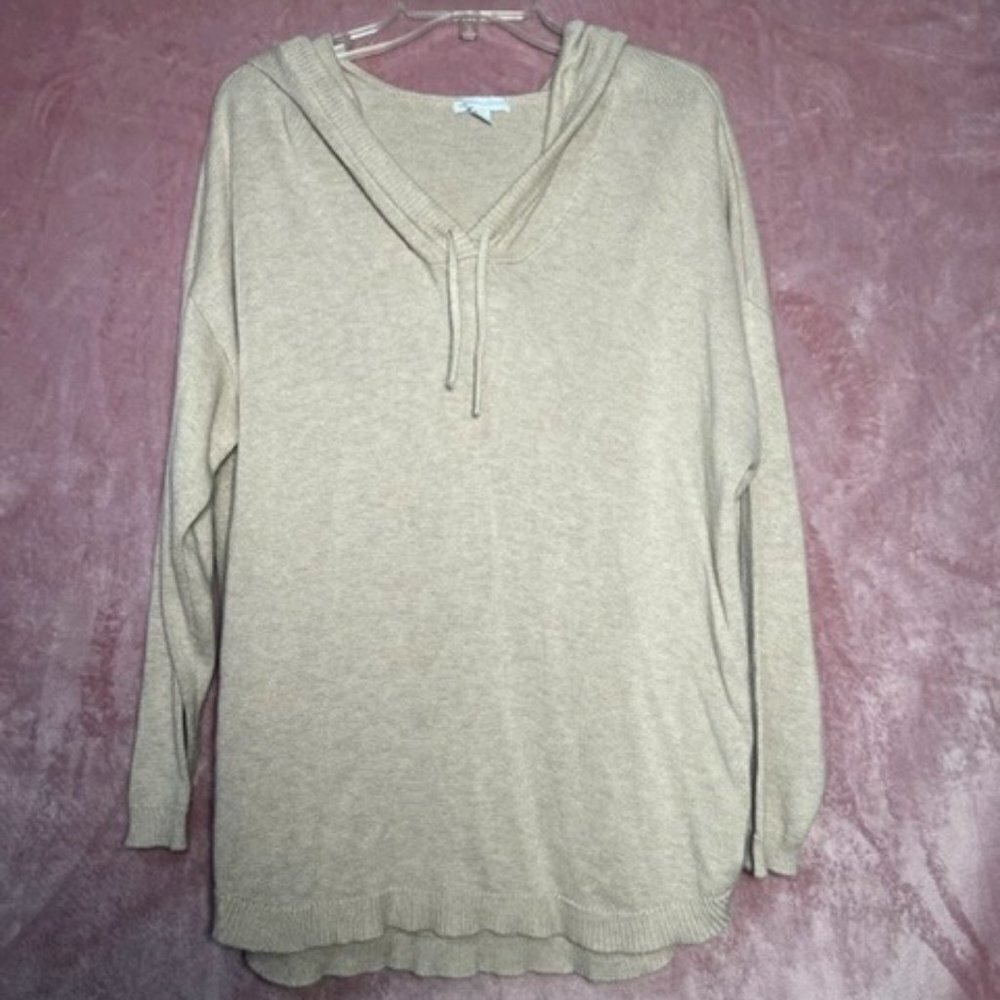 Womens Beige Hoodie New York And Company Long Sleeve Size XL